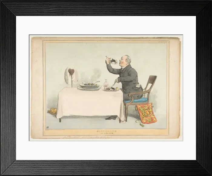 Framed Print : H(C)annibalism or an Irish Stew, August 5, 1833. Creator: John Doyle Framed Print : H(C)annibalism or an Irish Stew, August 5, 1833. Creator: John Doyle