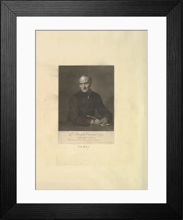 Framed Print : Portrait of Joseph Carreras, 1735. Creator: John Faber the Younger Framed Print : Portrait of Joseph Carreras, 1735. Creator: John Faber the Younger