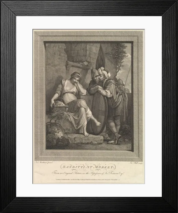 Framed Print : Banditti at Market, November 9, 1780. Creator: John Hall Framed Print : Banditti at Market, November 9, 1780. Creator: John Hall