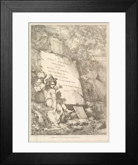 Framed Print : Frontispiece (Fifteen Etchings Dedicated to Sir Joshua Reynolds), 1778 Framed Print : Frontispiece (Fifteen Etchings Dedicated to Sir Joshua Reynolds), 1778
