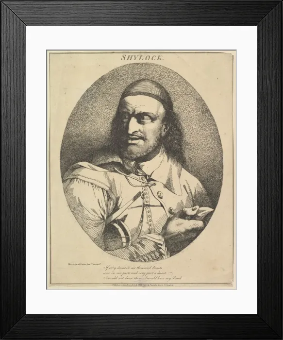 Framed Print : Shylock (Twelve Characters from Shakespeare), March 15, 1776 Framed Print : Shylock (Twelve Characters from Shakespeare), March 15, 1776