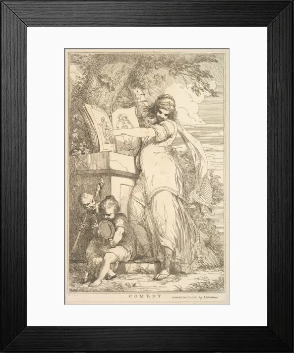 Framed Print : Comedy (from Fifteen Etchings Dedicated to Sir Joshua Reynolds), December 8, 1778 Framed Print : Comedy (from Fifteen Etchings Dedicated to Sir Joshua Reynolds), December 8, 1778