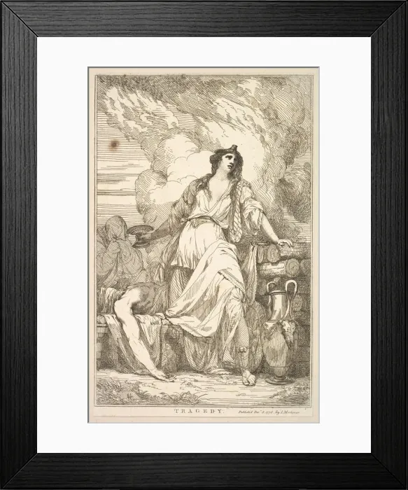 Framed Print : Tragedy (from Fifteen Etchings Dedicated to Sir Joshua Reynolds), December 8, 1778 Framed Print : Tragedy (from Fifteen Etchings Dedicated to Sir Joshua Reynolds), December 8, 1778