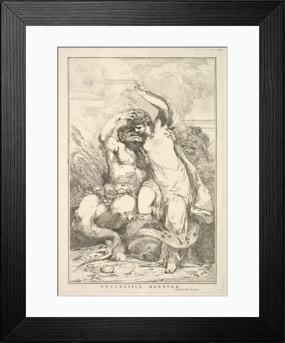 Framed Print : Successful Monster (from Fifteen Etchings Dedicated to Sir Joshua Reynolds), December 8 Framed Print : Successful Monster (from Fifteen Etchings Dedicated to Sir Joshua Reynolds), December 8