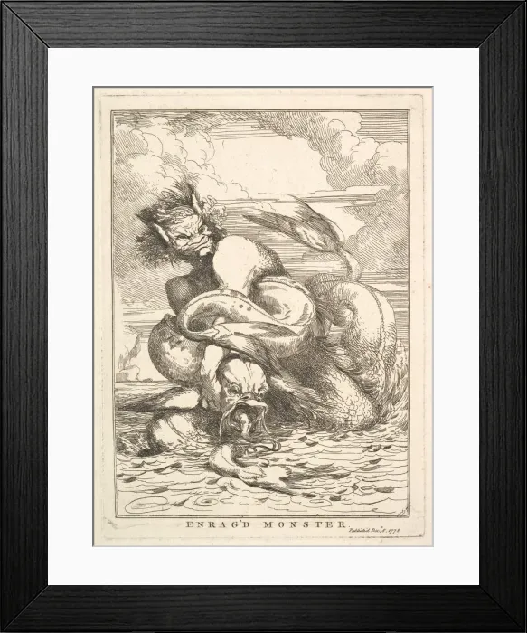 Framed Print : Enrag d Monster, December 8, 1778. Creator: John Hamilton Mortimer Framed Print : Enrag d Monster, December 8, 1778. Creator: John Hamilton Mortimer