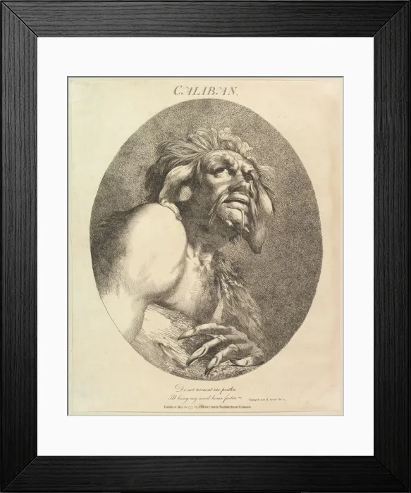 Framed Print : Caliban (Twelve Characters from Shakespeare), May 20, 1775