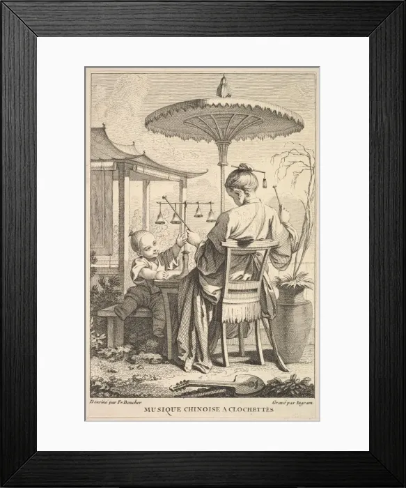 Framed Print : Chinese Bell Music, 1741-63. Creator: John Ingram