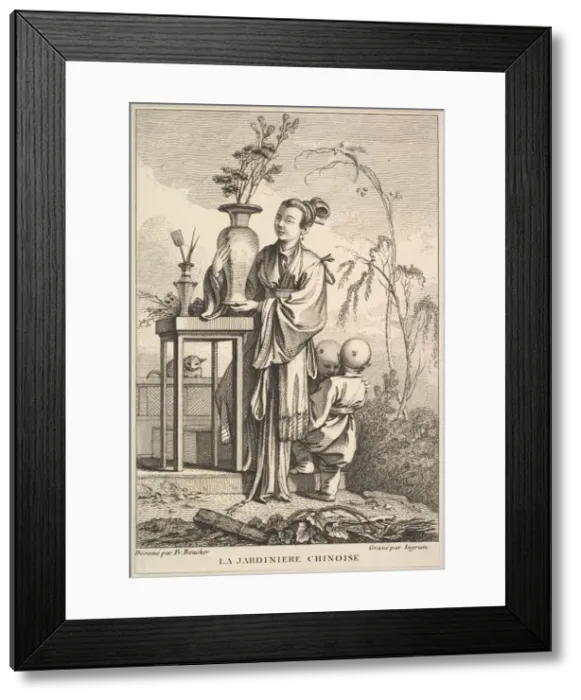 Framed Print : The Chinese Gardener, 1741-63. Creator: John Ingram Framed Print : The Chinese Gardener, 1741-63. Creator: John Ingram
