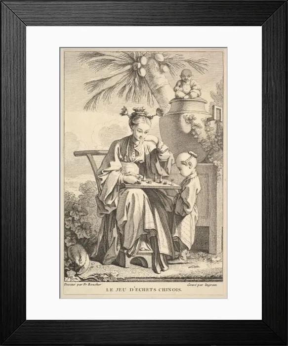 Framed Print : The Game of Chinese Chess, 1741-63. Creator: John Ingram Framed Print : The Game of Chinese Chess, 1741-63. Creator: John Ingram
