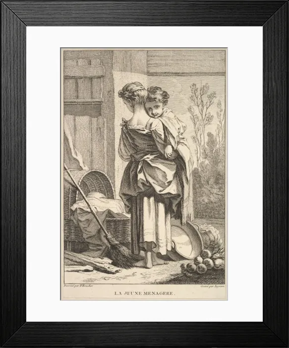 Framed Print : The Young Housekeeper, 1741-63. Creator: John Ingram Framed Print : The Young Housekeeper, 1741-63. Creator: John Ingram