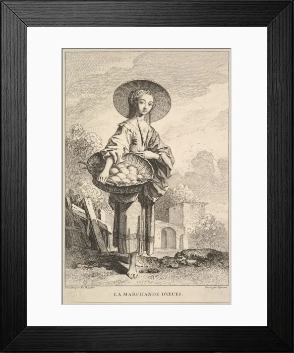 Framed Print : The Egg Merchant, 1741-63. Creator: John Ingram Framed Print : The Egg Merchant, 1741-63. Creator: John Ingram