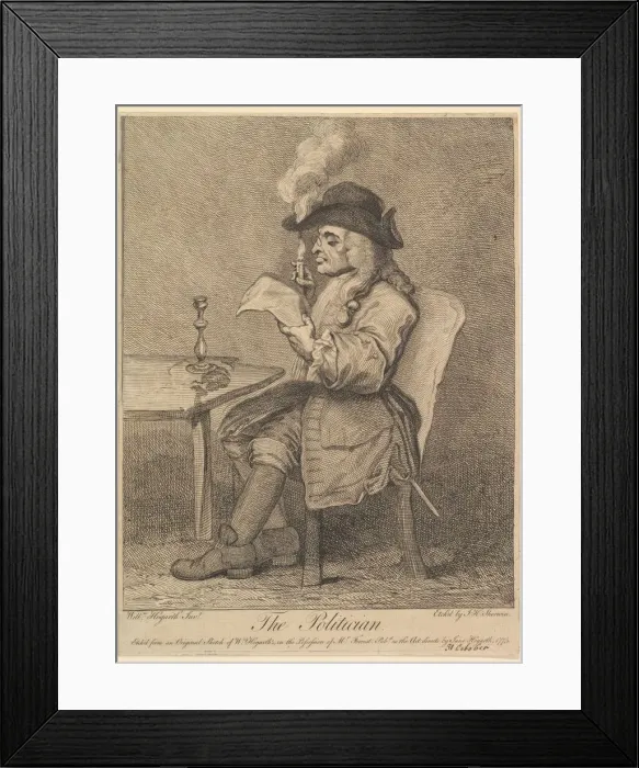 Framed Print : The Politician, 1775. Creator: John Keyse Sherwin Framed Print : The Politician, 1775. Creator: John Keyse Sherwin