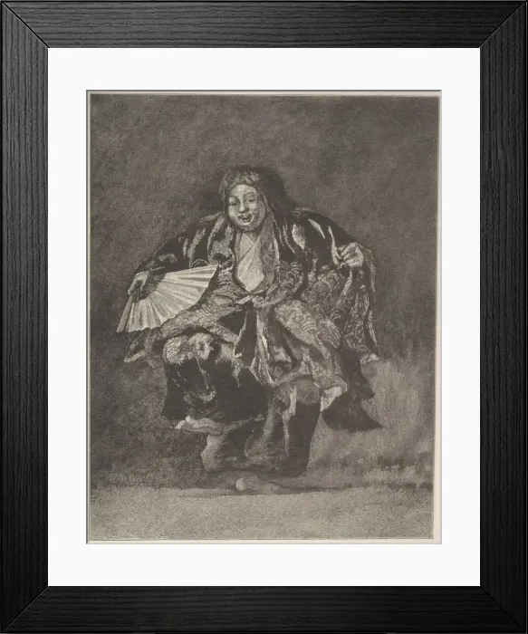 Framed Print : Noh Dancer, ca. 1886. Creator: John La Farge