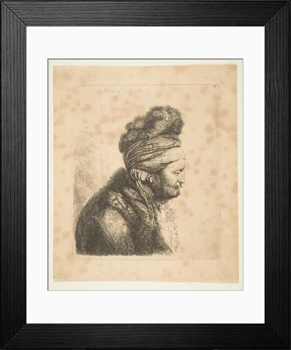 Framed Print : The Second Oriental Head (reverse copy), 18th century. Creator: John Smith Framed Print : The Second Oriental Head (reverse copy), 18th century. Creator: John Smith