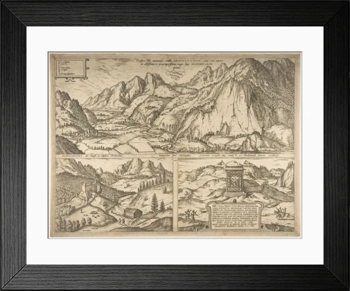 Framed Print : Innsbruck from the series Civitates Orbis Terrarum, vol. V, plate 59, 1590 Framed Print : Innsbruck from the series Civitates Orbis Terrarum, vol. V, plate 59, 1590