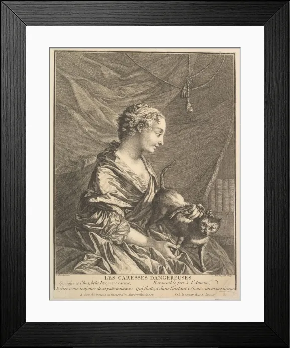 Framed Print : Dangerous Caresses. Creator: Joseph de Longueil Framed Print : Dangerous Caresses. Creator: Joseph de Longueil