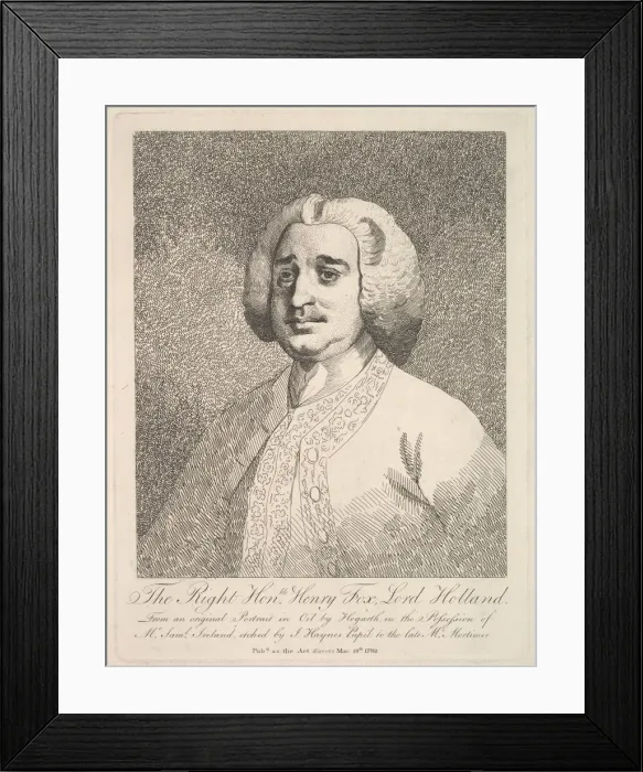 Framed Print : The Right Honorable Henry Fox, Lord Holland, May 19, 1782. Creator: Joseph Haynes Framed Print : The Right Honorable Henry Fox, Lord Holland, May 19, 1782. Creator: Joseph Haynes