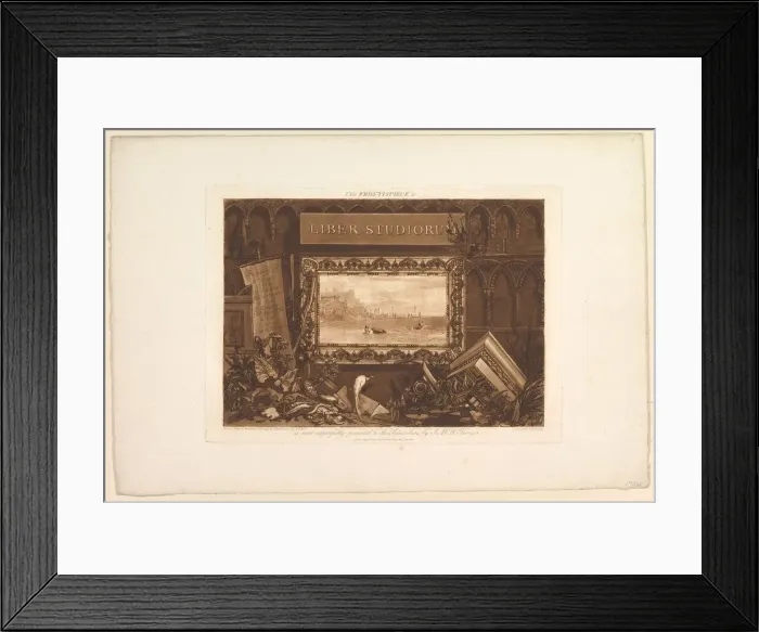Framed Print : The Frontispiece to Liber Studiorum, May 1812. Creator: JMW Turner Framed Print : The Frontispiece to Liber Studiorum, May 1812. Creator: JMW Turner