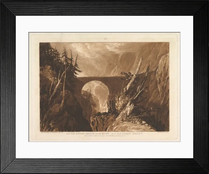 Framed Print : Little Devils Bridge over the Russ, above Altdorft, Switzerland (Liber Studioru Framed Print : Little Devils Bridge over the Russ, above Altdorft, Switzerland (Liber Studioru