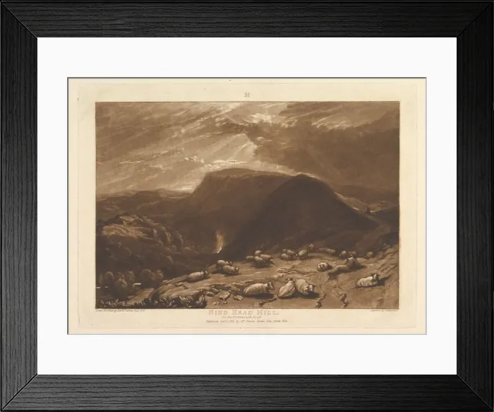 Framed Print : Hind Head Hill, On the Portsmouth Road (Liber Studiorum, part V, plate 25), January 1 Framed Print : Hind Head Hill, On the Portsmouth Road (Liber Studiorum, part V, plate 25), January 1