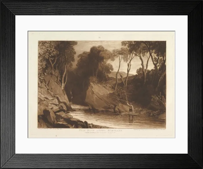 Framed Print : Near Blair Athol, Scotland (Liber Studiorum, part VI, plate 30), June 1, 1811 Framed Print : Near Blair Athol, Scotland (Liber Studiorum, part VI, plate 30), June 1, 1811