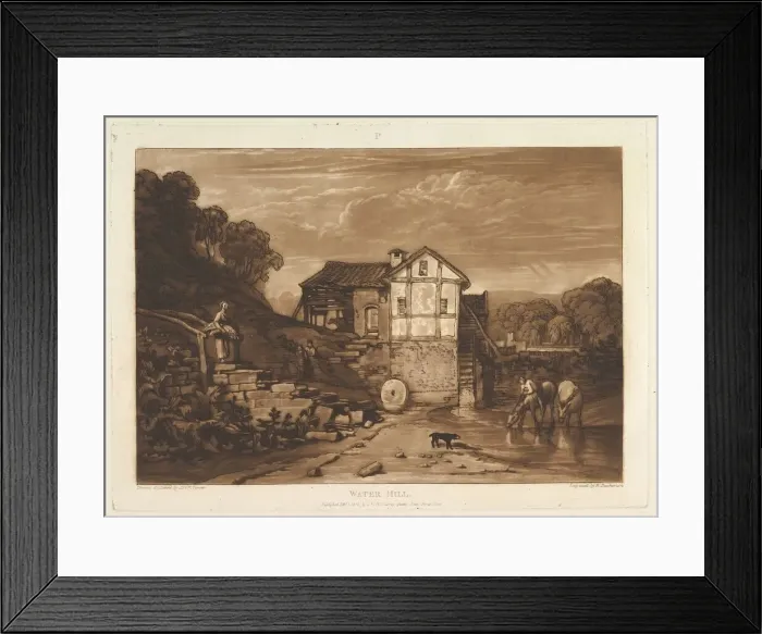 Framed Print : Water Mill (Liber Studiorum, part VIII, plate 37), February 1, 1812. Creator: JMW Turner Framed Print : Water Mill (Liber Studiorum, part VIII, plate 37), February 1, 1812. Creator: JMW Turner