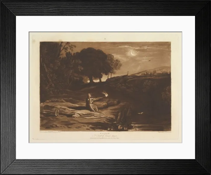 Framed Print : Rispah, 2nd Book of Samuel, Chapter 21 (Liber Studiorum, part IX, plate 46), April 23 Framed Print : Rispah, 2nd Book of Samuel, Chapter 21 (Liber Studiorum, part IX, plate 46), April 23
