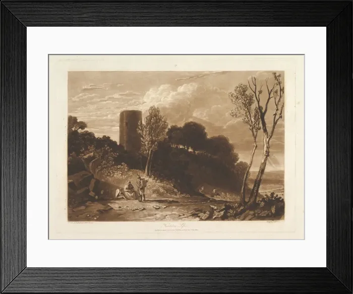 Framed Print : Winchelsea Sussex (Liber Studiorum, part IX, plate 42), April 23, 1812 Framed Print : Winchelsea Sussex (Liber Studiorum, part IX, plate 42), April 23, 1812