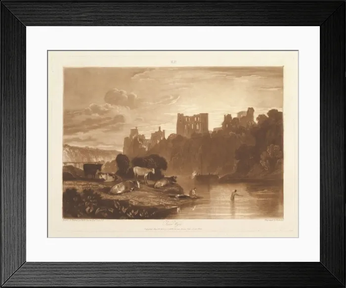 Framed Print : River Wye (Liber Studiorum, part X, plate 48), May 23, 1812. Creator: JMW Turner Framed Print : River Wye (Liber Studiorum, part X, plate 48), May 23, 1812. Creator: JMW Turner