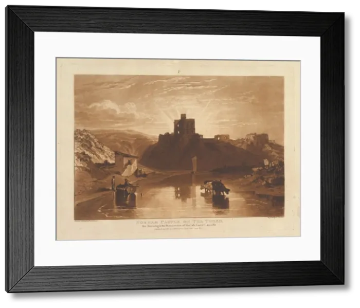 Framed Print : Norham Castle on the Tweed (Liber Studiorum, part XII, plate 57), January 1, 1816 Framed Print : Norham Castle on the Tweed (Liber Studiorum, part XII, plate 57), January 1, 1816