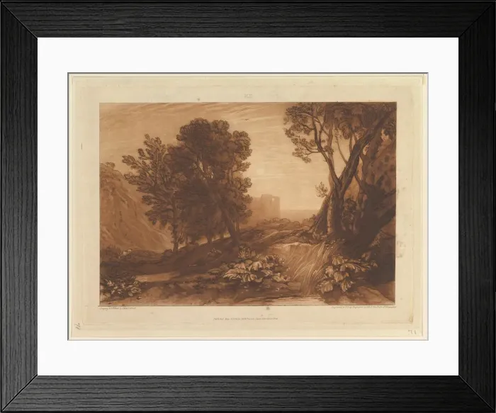 Framed Print : Solitude, or The Reading Magdalen (Liber Studiorum, part XI, plate 53), May 12, 1814 Framed Print : Solitude, or The Reading Magdalen (Liber Studiorum, part XI, plate 53), May 12, 1814