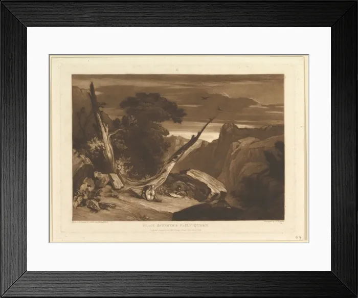 Framed Print : From Spensers Fairy Queen (Liber Studiorum, part VII, plate 36), June 1811 Framed Print : From Spensers Fairy Queen (Liber Studiorum, part VII, plate 36), June 1811