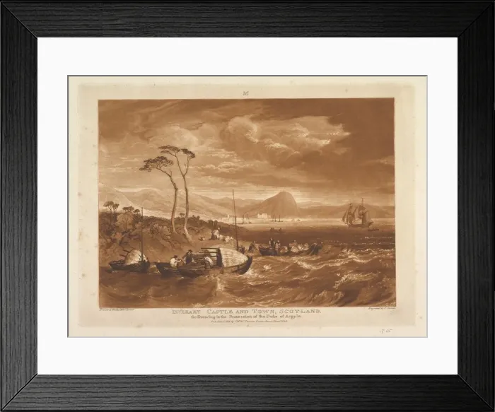 Framed Print : Inverary Castle and Town, Scotland (Liber Studiorum, part XIII, plate 65), January 1 Framed Print : Inverary Castle and Town, Scotland (Liber Studiorum, part XIII, plate 65), January 1
