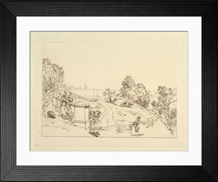 Framed Print : Water Cress Gatherers ( (Liber Studiorum, part XIII), 1819. Creator: JMW Turner Framed Print : Water Cress Gatherers ( (Liber Studiorum, part XIII), 1819. Creator: JMW Turner