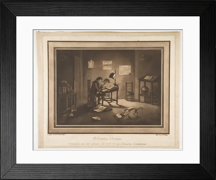 Framed Print : Helluones librorum (Bookworms), November 10, 1786. Creator: John Kirby Baldrey Framed Print : Helluones librorum (Bookworms), November 10, 1786. Creator: John Kirby Baldrey