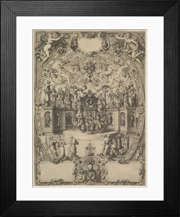 Framed Print : The Apotheosis of Emperor Maximilian II, 16th century. Creator: Jost Ammon Framed Print : The Apotheosis of Emperor Maximilian II, 16th century. Creator: Jost Ammon