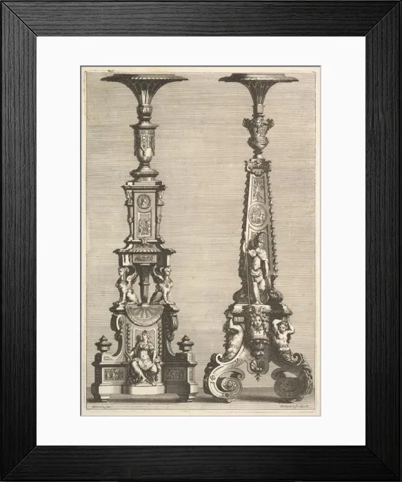 Framed Print : Two Torcheres, 1692. Creator: Juan Dolivar Framed Print : Two Torcheres, 1692. Creator: Juan Dolivar