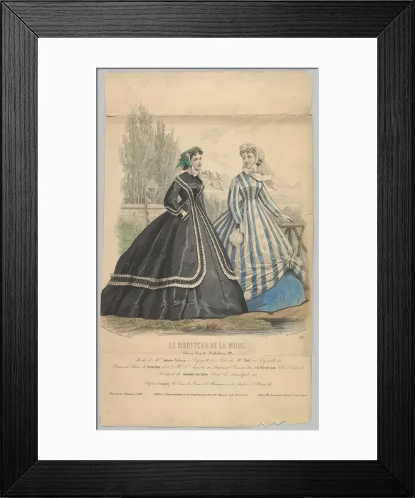 Framed Print : Modes de Mme. Antonie Lalanne, No. 791, from Le Moniteur de la Mode, 1848 Framed Print : Modes de Mme. Antonie Lalanne, No. 791, from Le Moniteur de la Mode, 1848