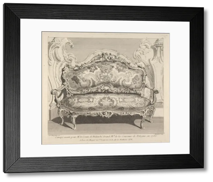 Framed Print : Canapeexecutepour Mr. le Comte de Bielenski Framed Print : Canapeexecutepour Mr. le Comte de Bielenski