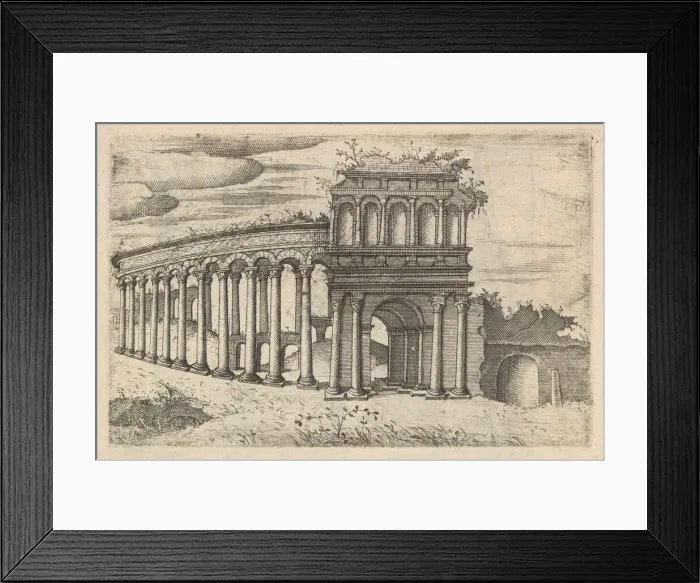 Framed Print : The Amphitheater in Bordeaux [Teatrum Bordeos; Transitorium Caesaris]