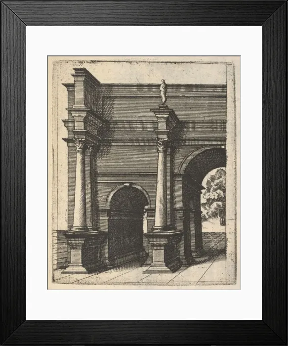 Framed Print : Half of an Arch [Arcus Lutii Septimi] from the series Ruinarum variarum fabricarum