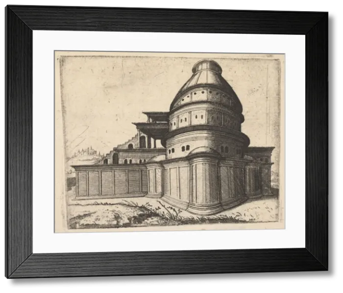 Framed Print : Building [Aerarii Publici Rome] from the series Ruinarum variarum fabricarum