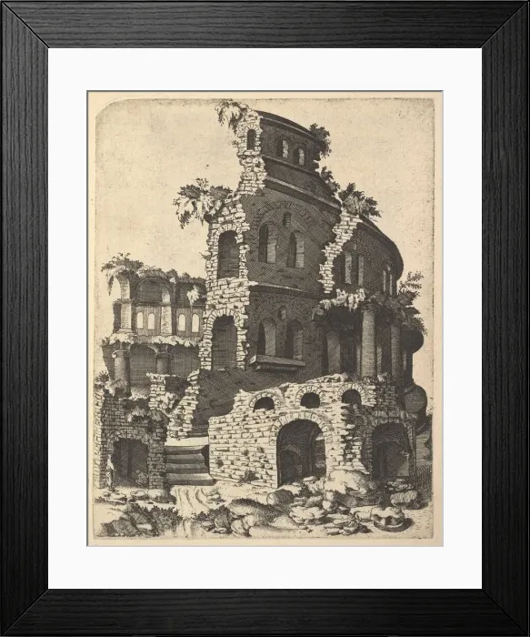 Framed Print : Ruins of a Basilica (?) from the series Ruinarum variarum fabricarum delineationes Framed Print : Ruins of a Basilica (?) from the series Ruinarum variarum fabricarum delineationes