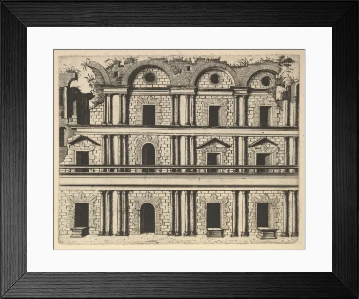 Framed Print : Ruin of a Palace Facade [Palatium M. Agrippa] from the series Ruinarum variarum