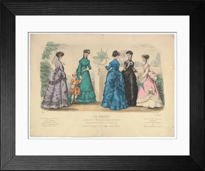 Framed Print : Le Coquet, No. 22, from Journal des Modes Special pour Couturieres, July 1 Framed Print : Le Coquet, No. 22, from Journal des Modes Special pour Couturieres, July 1