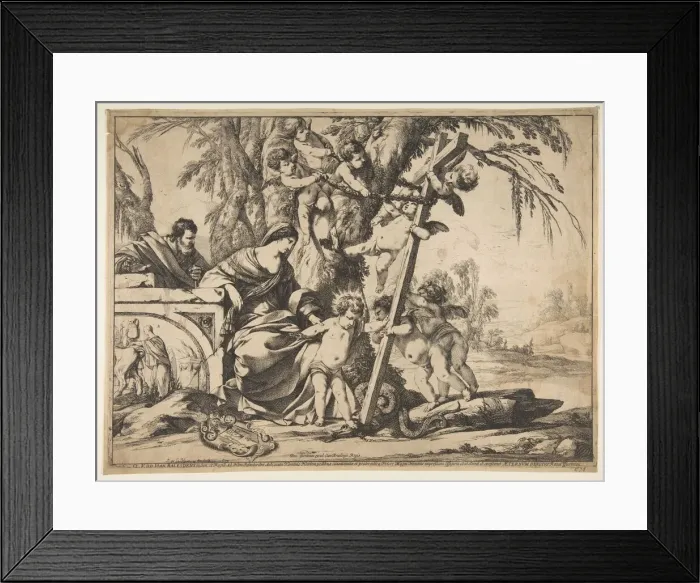 Framed Print : Holy Family with Christ Child Stepping on Serpent, 1639. Creator: Laurent de la Hyre Framed Print : Holy Family with Christ Child Stepping on Serpent, 1639. Creator: Laurent de la Hyre