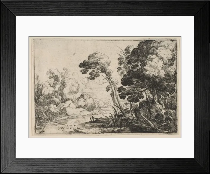 Framed Print : River in the Woods. Creator: Laurent de la Hyre Framed Print : River in the Woods. Creator: Laurent de la Hyre