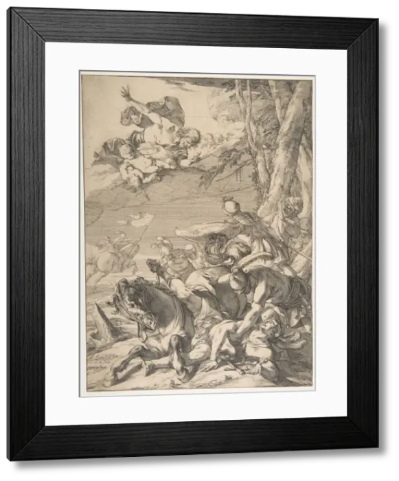 Framed Print : Conversion of St. Paul. Creator: Laurent de la Hyre Framed Print : Conversion of St. Paul. Creator: Laurent de la Hyre