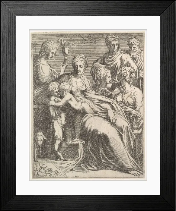 Framed Print : Virgin and Child with Saints, ca. 1550-56. Creator: Leon Davent