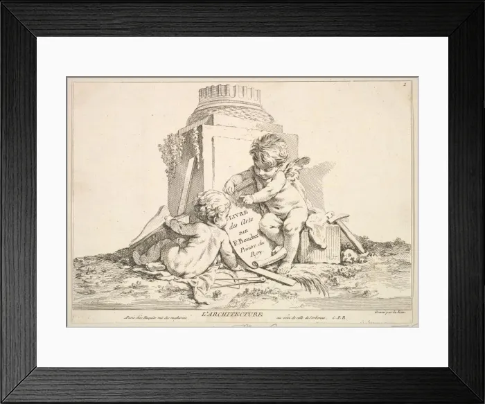 Framed Print : Architecture. Creator: Louis Felix de la Rue Framed Print : Architecture. Creator: Louis Felix de la Rue